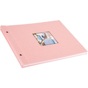 Schroefalbum Bella Vista rosé 39x31 cm witte paginas