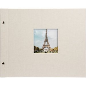 Schroefalbum Bella Vista zandgrijs 39x31 cm witte paginas