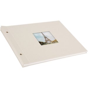 Schroefalbum Bella Vista zandgrijs 39x31 cm witte paginas