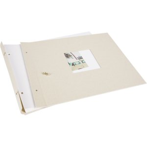 Schroefalbum Bella Vista zandgrijs 39x31 cm witte paginas