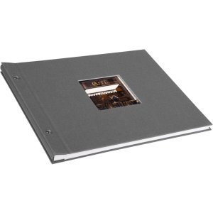 Schroefalbum Bella Vista grijs 39x31 cm witte paginas