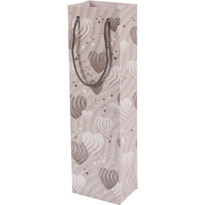 Silver Hearts Flessenzak 36 x 10,5 cm