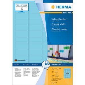 Herma speciale gekleurde etiketten a4, 45,7 x 21,2 mm,...