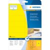 Herma speciale gekleurde etiketten a4, 105 x 37 mm, geel verwijderbaar papier mat