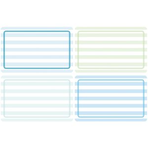 Herma huisetiket Etiketten 52x82 mm Blauw-Groen, verwijderbaar