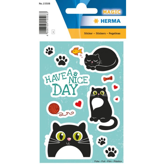 Herma magische Sticker Verraste Kat, folie
