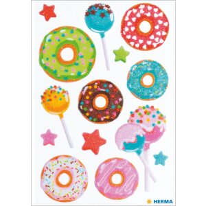 Herma magische Sticker snoepjes met glinsterende glitter