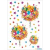 Herma magische sticker bloem liefde met glitter steentjes