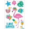 Herma magische sticker i love summer met glittersteentjes