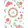 Herma decor Bloemen Sticker Mooie Roos, glimmend