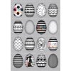 Herma decoratie Sticker Vrolijk Paasei Set Zwart Wit