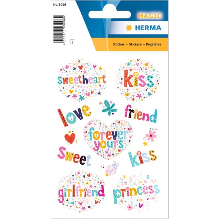 Herma magische Sticker Groeten, folie geglazuurd