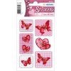 Herma magische sticker roos hart, zijde