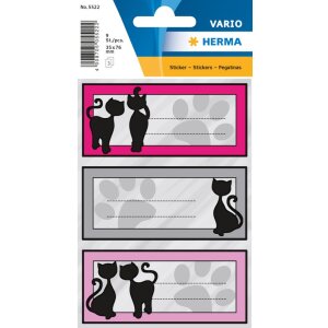 Herma vario schooletiketten zwarte katten