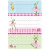 Herma vario schooletiketten kikker ballerina, glitter