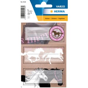Herma vario schooletiketten paarden, glitter
