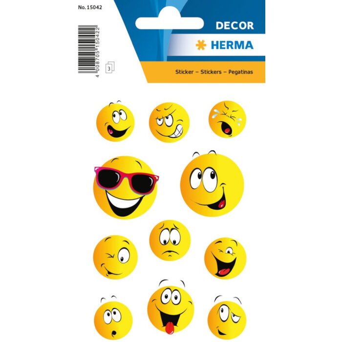 Herma versier Sticker Vrolijk Gezicht
