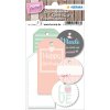 Herma cadeaulabel huis Gekleurd, met draad