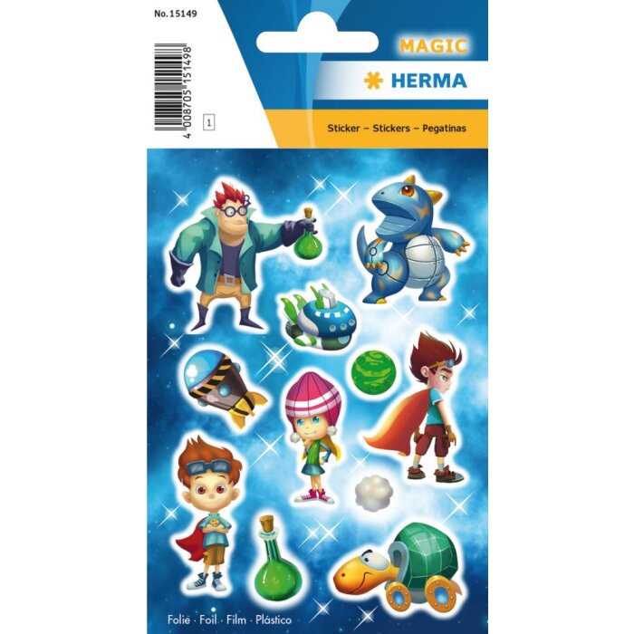 Herma magische sticker superhelden, folie