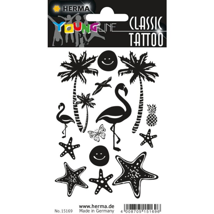 Herma FASHIONLine klassieke Tattoo Zwart Strand