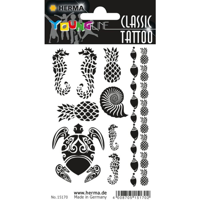 Herma FASHIONLine klassieke Tattoo Zwart Caribisch gebied
