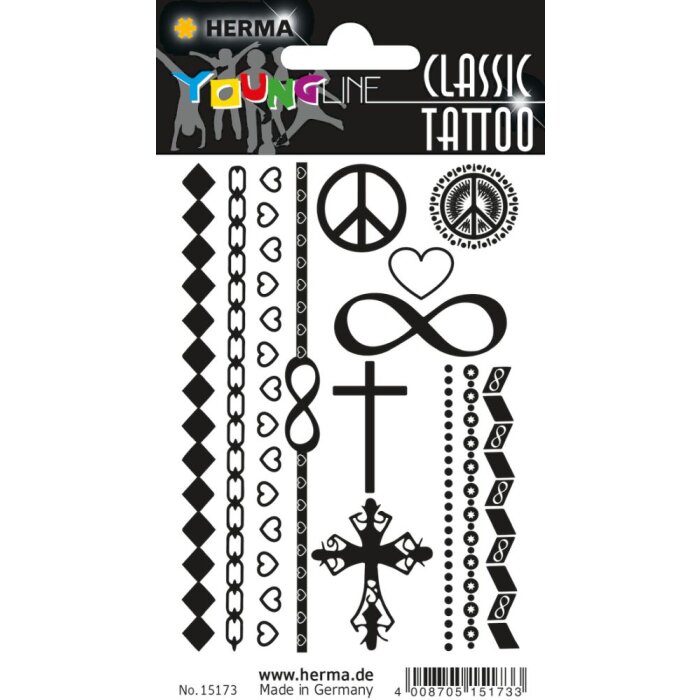 Herma FASHIONLine klassieke Tattoo Zwart Liefde