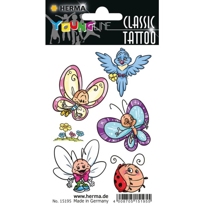 Herma FASHIONLine klassieke Tattoo kleur vlinder & vrienden