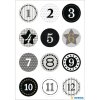 Herma decor Advent Kalender Stickers 1-24, Zwart Goud Embossing