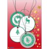 Herma magic gift tag kerst 3d ø 5 cm, groen zilver