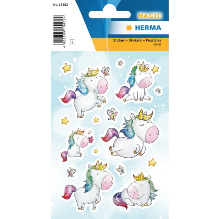 Herma magic Sticker Eenhoorn Sterrenstof, Juweel