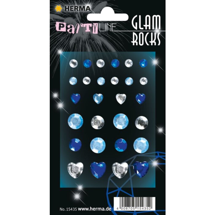 Herma FASHIONLine Glam Rocks Diamanten Donkerblauw & Lichtblauw