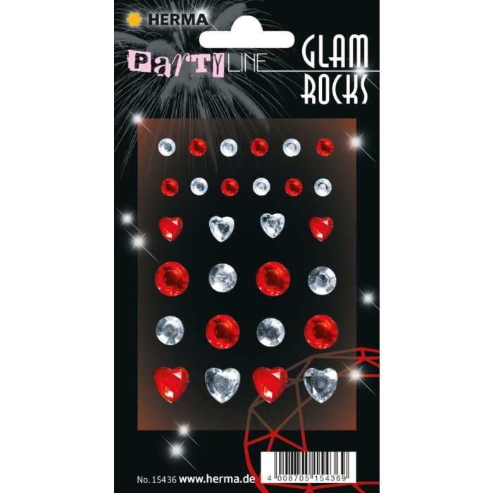 Herma FASHIONLine Glam Rocks Diamanten Rood & Zilver
