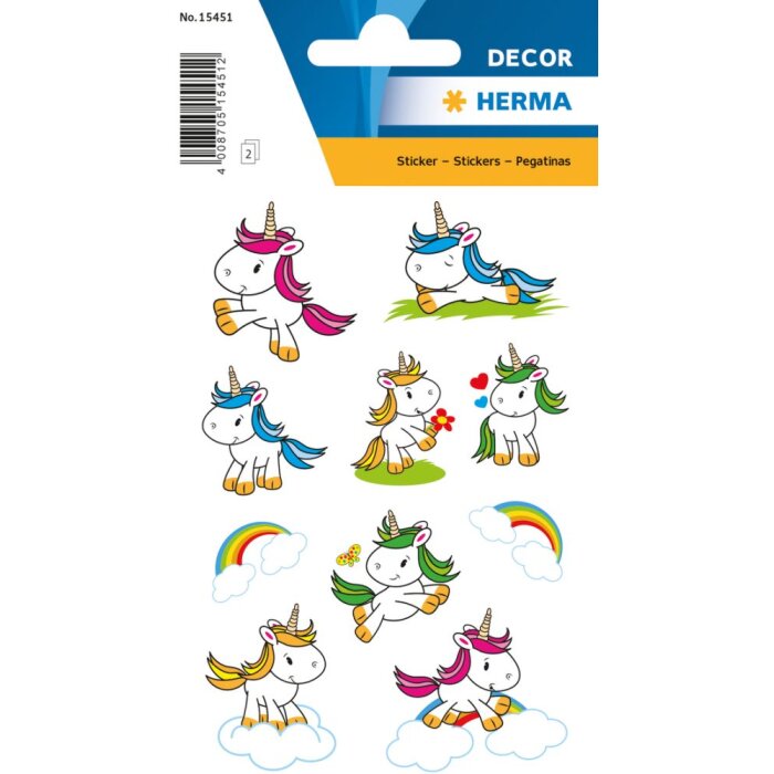 Herma decor Sticker Baby Eenhoorn, glimmend