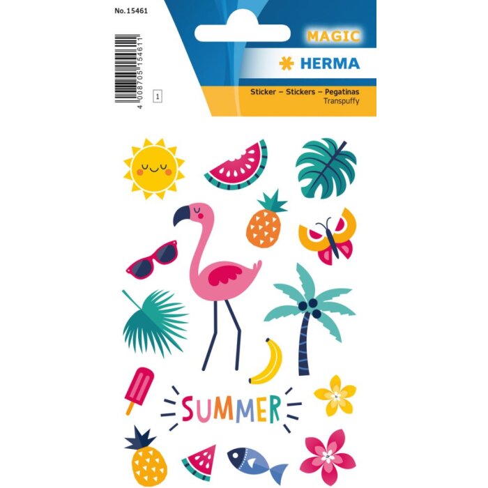 Herma magische Sticker Zomergevoel, Transpuffy