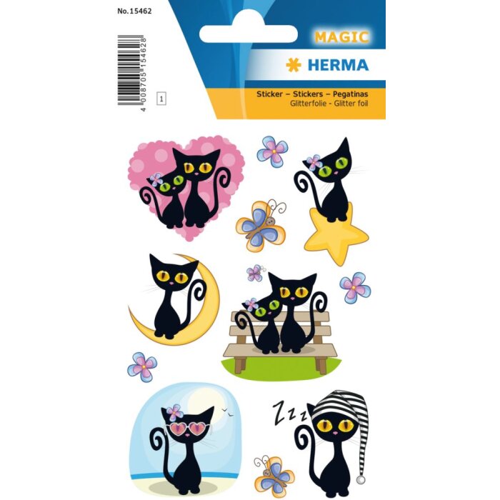 Herma magic Sticker Leuke Kat, folie Glimmered