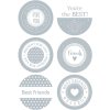 Herma home Sticker home Cadeau Sticker Vrienden, zilver embossing