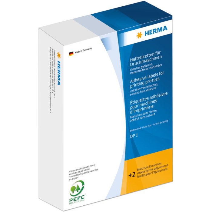 Herma Zelfklevende etiketten voor drukmachines dp1, 25 x 40 mm, wit, permanente kleefstof