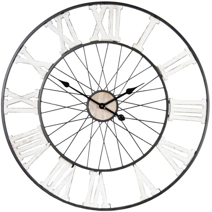 Klok ø 80x4 cm - 1xAA wit - 5kl0136