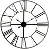 Klok ø 80x4 cm - 1xAA Wit - Zwart - 5kl0140m