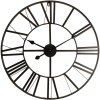 Klok ø 60x4 cm - 1xAA Wit - Zwart - 5kl0140s