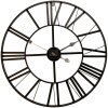 Klok ø 60x4 cm - 1xAA Wit - Zwart - 5kl0140s