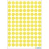 Multifunctionele etiketten geel ø 8 mm rond papier mat 540 st.
