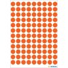 Multifunctionele etiketten rood ø 8 mm rond papier mat 540 st.