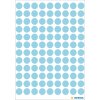 Multifunctionele etiketten blauw ø 8 mm rond papier mat 540 st.