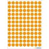 Multifunctionele etiketten oranje ø 8 mm rond papier mat 540 st.