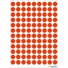 Multifunctionele etiketten rood ø 8 mm rond papier mat 540 st.