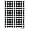 Multifunctionele etiketten zwart ø 8 mm rond papier mat 540 st.