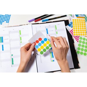 Multifunctionele etiketten blauw ø 12 mm rond papier mat 240 st.