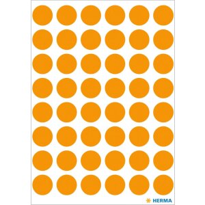 Multifunctionele etiketten oranje ø 12 mm rond...