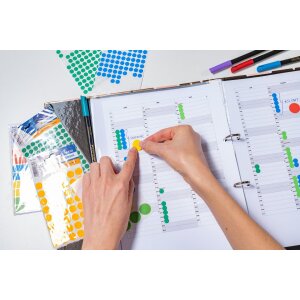 Multifunctionele etiketten oranje ø 12 mm rond papier mat 240 st.